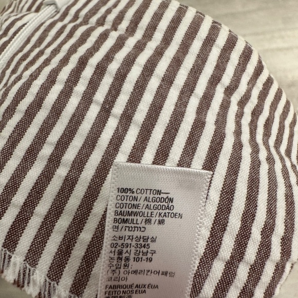 American Apparel Striped Cotton High Waist Shorts, xs - Picture 4 of 6